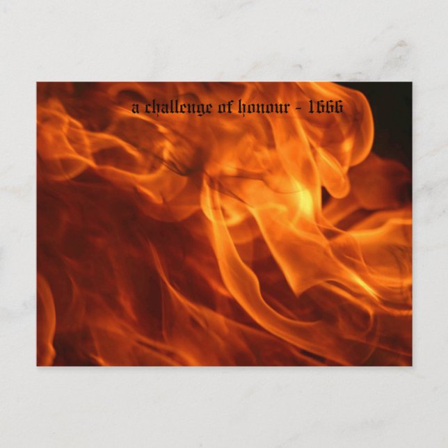 a challenge of honour - 1666 postcard (Front)