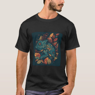 A Chameleon Playing Hide And Seek Among The Foliag T-Shirt