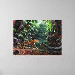 “A Chance Encounter” – Colourful Wildlife Portrait Canvas Print