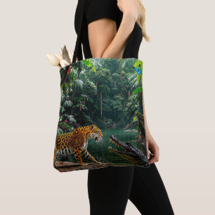“A Chance Encounter” – Colourful Wildlife Portrait Tote Bag
