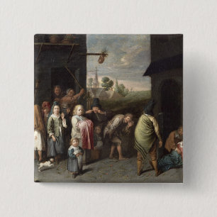 A Charivari 2 Inch Square Button