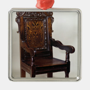 A Charles I armchair, mid 1600s Metal Ornament