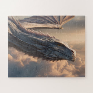 A charming fantasy dragon in a magical landscape jigsaw puzzle