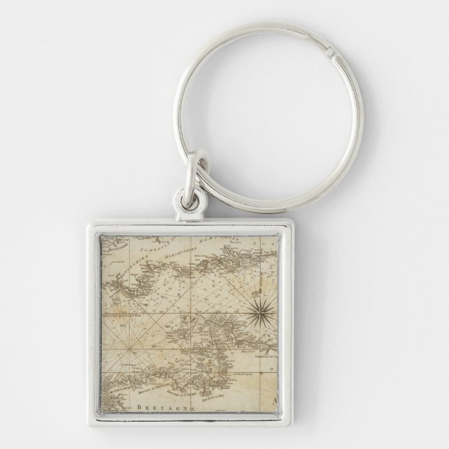 A chart of the British Channel Keychain (Front)