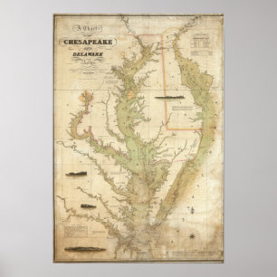 A Chart of the Chesapeake And Delaware Bays