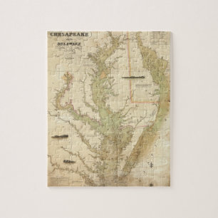 A Chart of the Chesapeake And Delaware Bays Jigsaw Puzzle