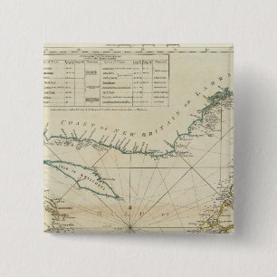 A Chart Of The Gulf Of St Lawrence 2 Inch Square Button