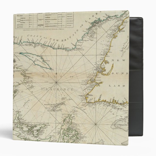 A Chart Of The Gulf Of St Lawrence Binder (Front/Inside)