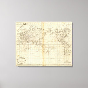 A Chart of the World Canvas Print