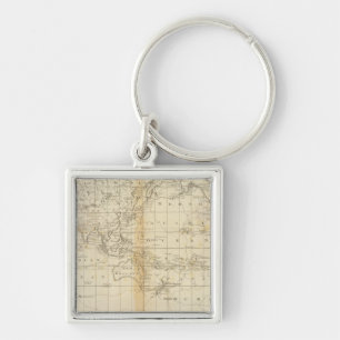 A Chart of the World Keychain