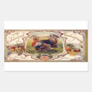 A Cheerful Thanksgiving to You Vintage Sticker