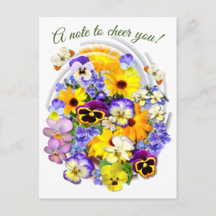 A Cheering Floral Posy custom text Postcard