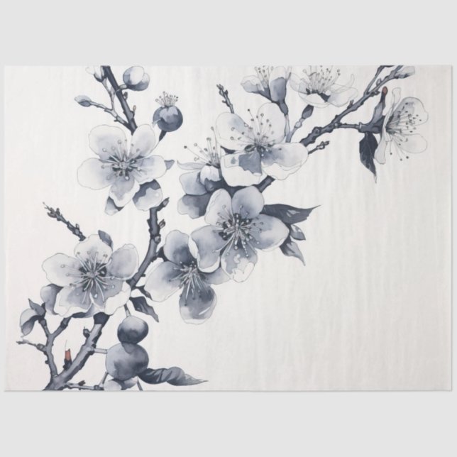 A Cherry Blossom Design Series 10 Tissue Paper (Front)