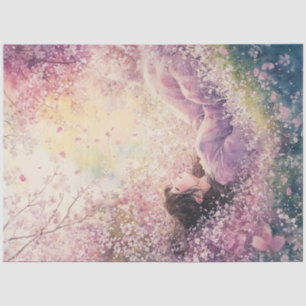 A Cherry Blossom Dreamy Girl Series Design #5 Tissue Paper
