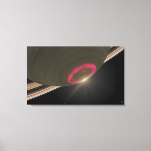 A cherry-red aurora canvas print