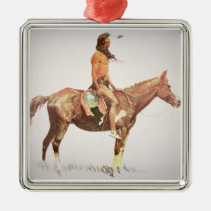 A Cheyenne Brave, 1901 (colour litho) Metal Ornament