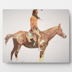 A Cheyenne Brave, 1901 (colour litho) Plaque