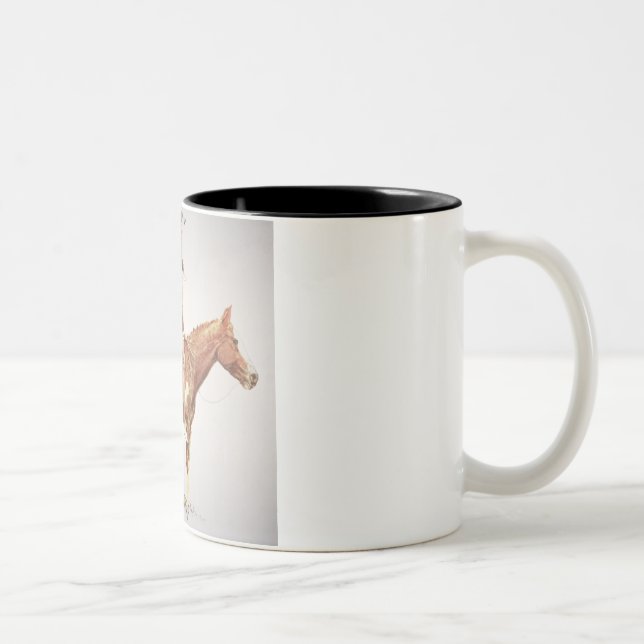 A Cheyenne Brave, 1901 (colour litho) Two-Tone Coffee Mug (Right)
