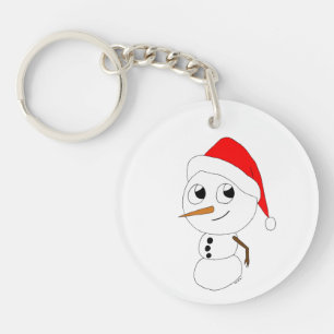 a chibi snowman   keychain