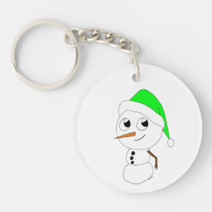 a chibi snowman   keychain