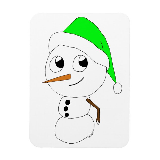 a chibi snowman    magnet (Vertical)