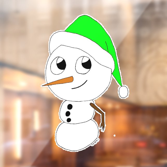 a chibi snowman   window cling (Sheet 2)
