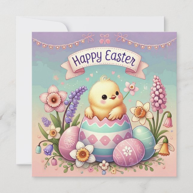 A Chicky Easter  Invitation (Front)