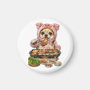 A Chihuahua who loves yakiniku (Japanese BBQ) Magnet