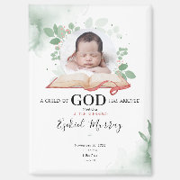A Child Of God Has Arrived Birth Announcement Card