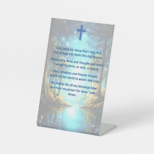 A Child's Bedtime Prayer on a Pedestal Sign