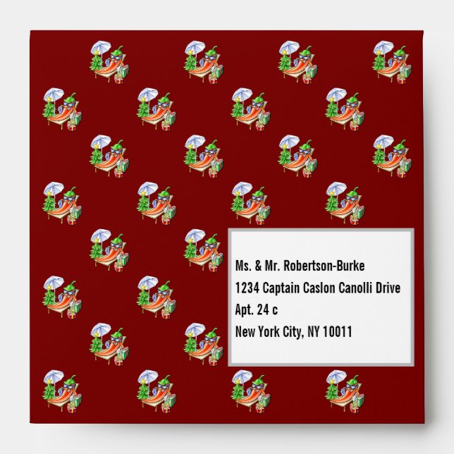 A Chili Merry Christmas under Sunshade and Tree Envelope (Front)