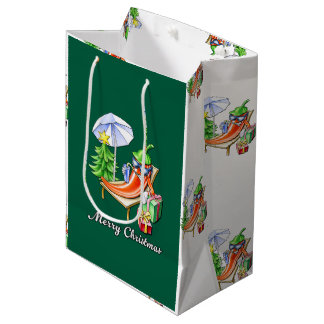 A Chili Merry Christmas under Sunshade and Tree Medium Gift Bag
