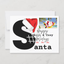 A Chill &Cozy Santa on a beach & game letter