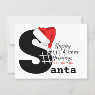 A Chill &Cozy Santa on a beach & game letter Postcard