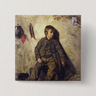 A Chimney Sweep from Savoie, 1832 2 Inch Square Button