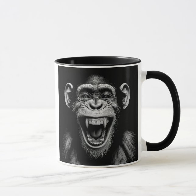 A chimpanzee died of laughter. mug (Right)