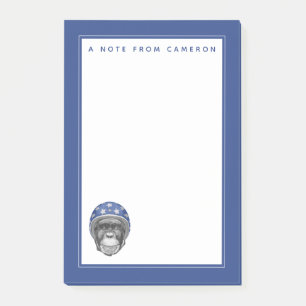 A Chimpanzee Motorcycle Rider   Add Your Name Post-it Notes