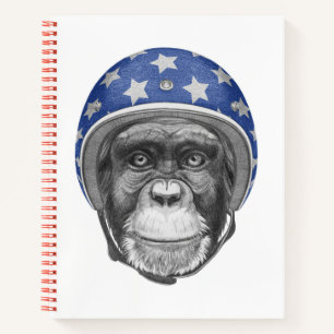 A Chimpanzee Motorcycle Rider Notebook