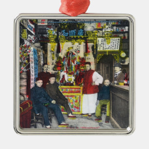 A Chinatown SceneHanford, CA Metal Ornament
