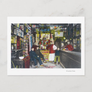 A Chinatown SceneHanford, CA Postcard