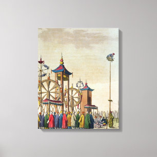 A Chinese circus, illustration from 'Le Costume An Canvas Print