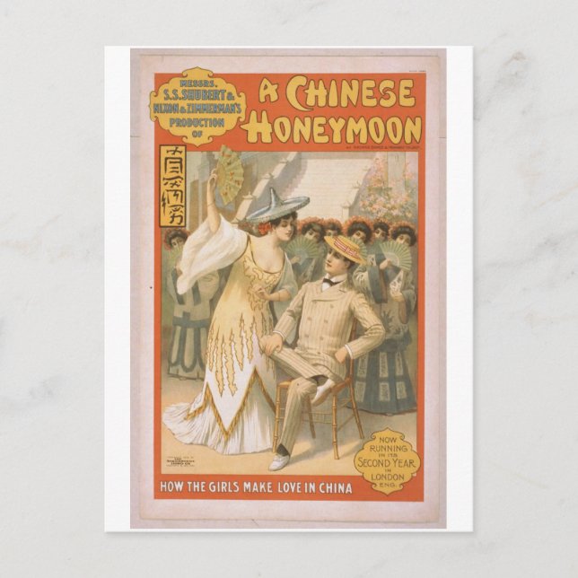 A Chinese Honeymoon Postcard (Front)