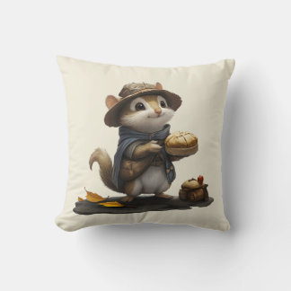 A Chipmunk off the Old Block Throw Pillow