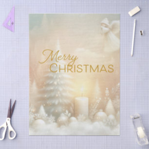 A Christmas Angel Fantasy Snowy Landscape Tissue Paper