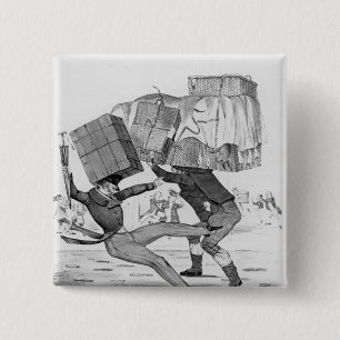 A Christmas Box, 1836 2 Inch Square Button