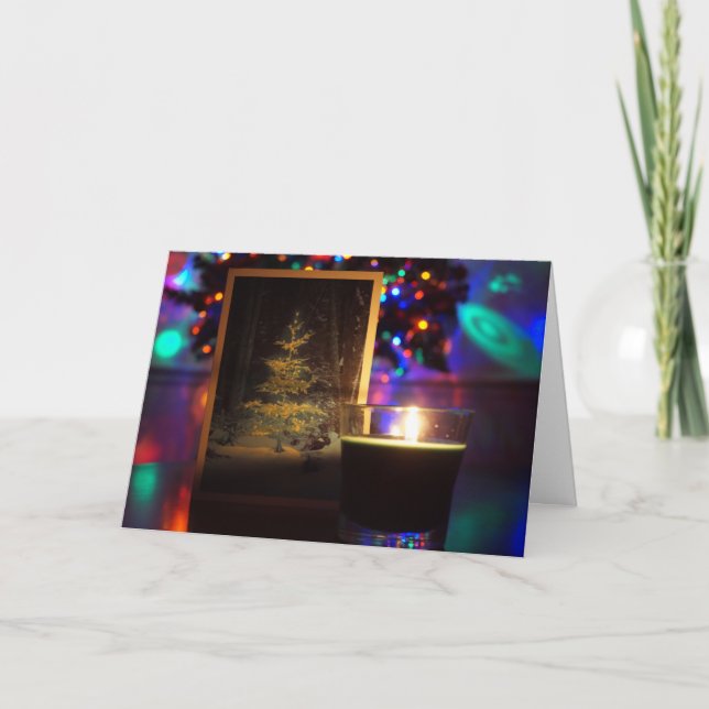 A Christmas Candle Setting. Christmas Card (Front)