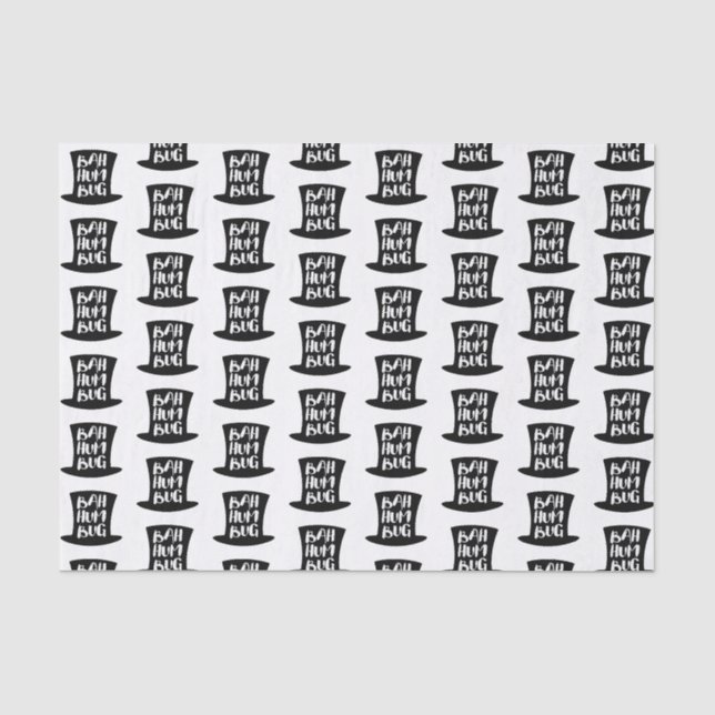 A Christmas Carol Bah Humbug Holiday Tissue Paper (Front)