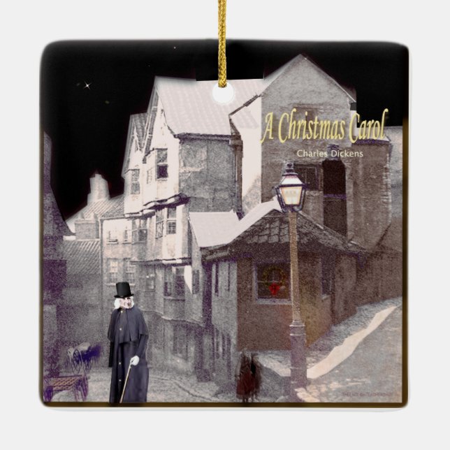 A Christmas Carol Ceramic Ornament (Back)