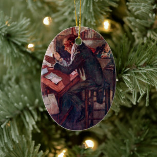 A Christmas Carol: Cratchit and Scrooge Ceramic Ornament