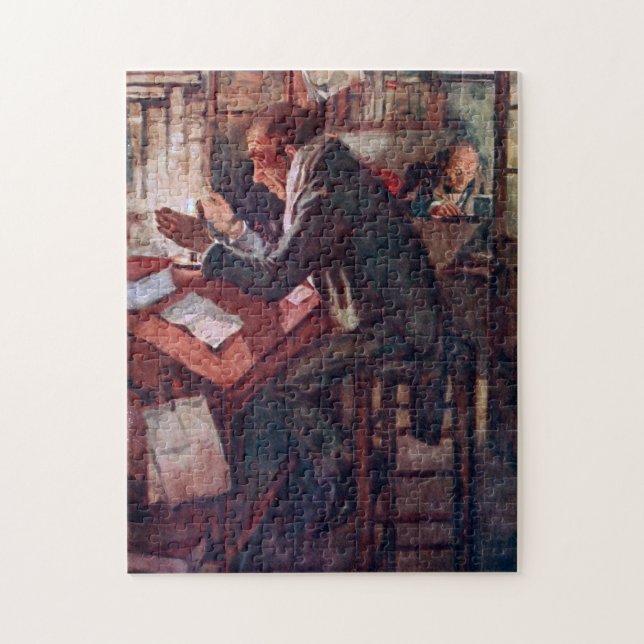 A Christmas Carol: Cratchit and Scrooge Jigsaw Puzzle (Vertical)